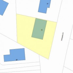 85 Freeman St, Newton MA  02466-1212 plot plan