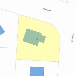 11 Dedham St, Newton MA 02461-2106 plot plan