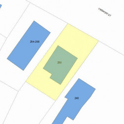 250 Tremont St, Newton MA 02458-2114 plot plan