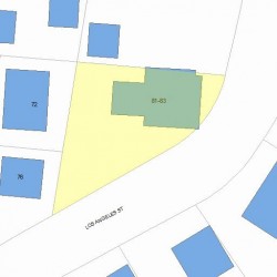 83 Los Angeles St, Newton MA 02458-1018 plot plan