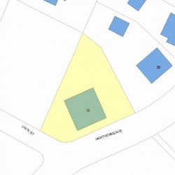 39 Hawthorne Ave, Newton MA 02466-2805 plot plan