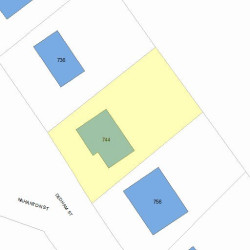 744 Dedham St, Newton MA 02459-3313 plot plan