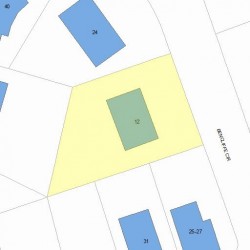 12 Bencliffe Cir, Newton MA  02466-1101 plot plan