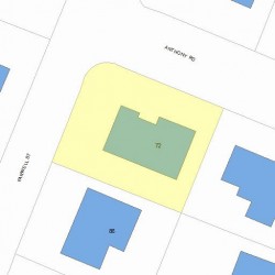 72 Anthony Rd, Newton MA  02460-1101 plot plan