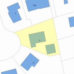12 Glastonbury Oval, Newton MA 02468-1638 plot plan