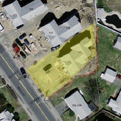 113 North St, Newton MA  02460-1008 aerial view