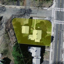 193 Winchester St, Newton MA  02461-2033 aerial view