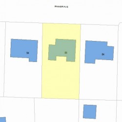 88 Parker Ave, Newton MA  02461-1815 plot plan