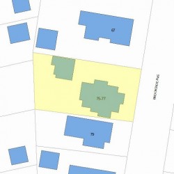 77 Brookside Ave, Newton MA  02460-1523 plot plan