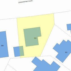 504 Commonwealth Ave, Newton MA  02459-1604 plot plan