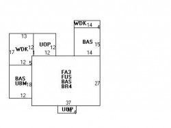 9 Gammons Rd, Newton MA  02468-1215 floor plan