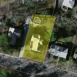 35 Cabot St, Newton MA  02458-2501 aerial view