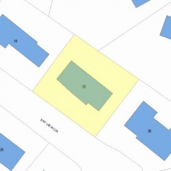 28 Sky View Cir, Newton MA 02459-3158 plot plan
