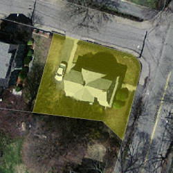 297 Cherry St, Newton MA 02465-1641 aerial view