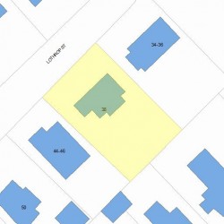38 Lothrop St, Newton MA 02460-1420 plot plan