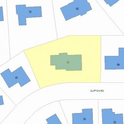 77 Clifton Rd, Newton MA 02459-3111 plot plan