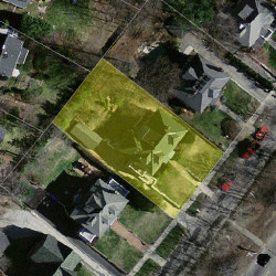 127 Commonwealth Ave, Newton MA  02465-2911 aerial view