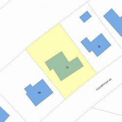 68 Clearwater Rd, Newton MA  02462-1104 plot plan