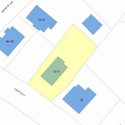 91 Crafts St, Newton MA 02458-1257 plot plan
