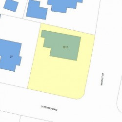 1013 Walnut St, Newton MA  02461-1134 plot plan