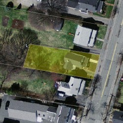 319 Cherry St, Newton MA 02465-1641 aerial view