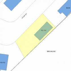 104 Louise Rd, Boston MA  02467-1914 plot plan