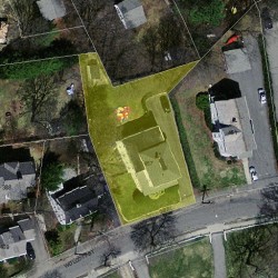 457 Wolcott St, Newton MA 02466-1520 aerial view
