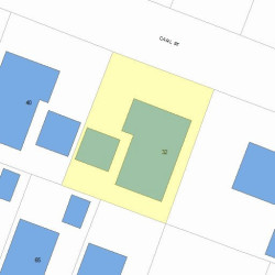 32 Carl St, Newton MA  02461-1906 plot plan