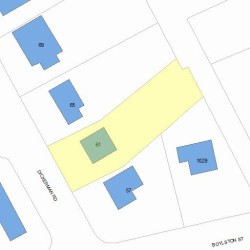 61 Dickerman Rd, Newton MA 02461-1321 plot plan