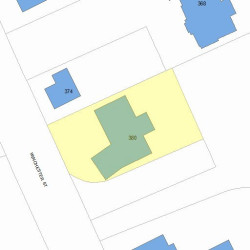 380 Winchester St, Newton MA  02461-2035 plot plan