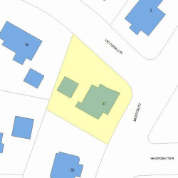 47 Morton St, Newton MA  02459-1027 plot plan