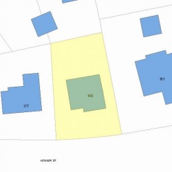 169 Homer St, Newton MA 02459-1515 plot plan