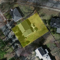 12 Bernard St, Newton MA 02461-1904 aerial view