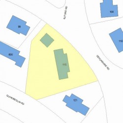 115 Devonshire Rd, Newton MA 02468-2218 plot plan