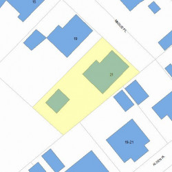 21 Mague Pl, Newton MA  02465-1539 plot plan