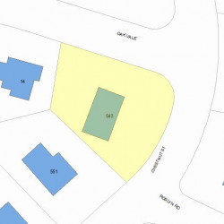 543 Chestnut St, Newton MA 02468-1210 plot plan