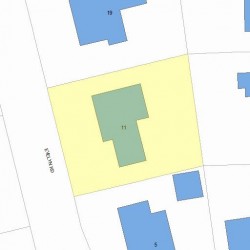 11 Evelyn Rd, Newton MA 02468-1212 plot plan