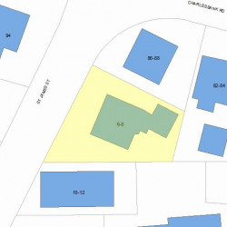 6 Saint James St, Newton MA  02458-1723 plot plan