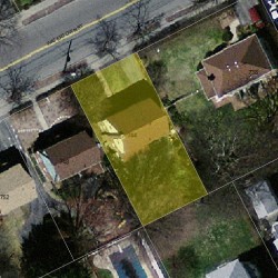 744 Watertown St, Newton MA  02460-1354 aerial view