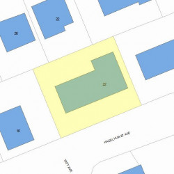 22 Hazelhurst Ave, Newton MA 02465-1341 plot plan