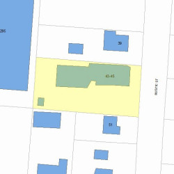 45 Rustic St, Newton MA  02458-1024 plot plan
