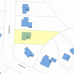 308 Cypress St, Newton MA 02459-2230 plot plan