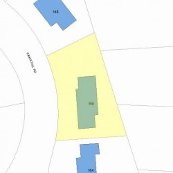 156 Kirkstall Rd, Newton MA  02460-2243 plot plan