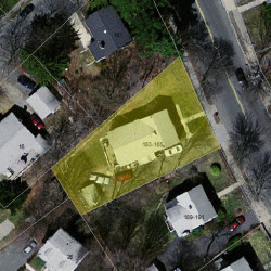 185 Waltham St, Newton MA 02465-1353 aerial view