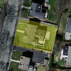 106 Fordham Rd, Newton MA 02465-1226 aerial view