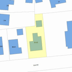 83 Elm Rd, Newton MA 02460-2100 plot plan