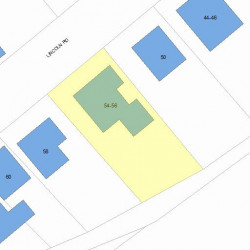 56 Lincoln Rd, Newton MA 02458-1254 plot plan