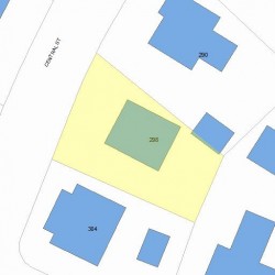 298 Central St, Newton MA 02466-2203 plot plan