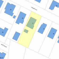 37 Adams Ave, Newton MA 02465-1001 plot plan