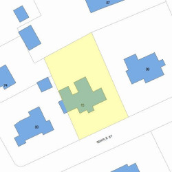 15 Temple St, Newton MA 02465-2417 plot plan